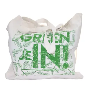 Bolsa al por mayor Fabricante reputado que vende 100% algodón cardado, algodón reciclado OEM Bolsa de compras fácil de llevar .. - Product Image 1