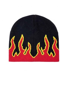 All Over Jacquard Bonnet en tricot hip hop imprimé tête de mort sports Mode Hiver Lettres chaudes Bonnet personnalisé Bonnets de feu sublimés - Product Image 1
