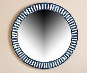 Miroir mural de mariage en verre industriel moderne fait main de luxe avec incrustations de os, fabriqué en Inde au prix d'usine - Product Image 3