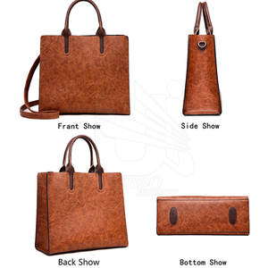 Servicio OEM Venta al por mayor Bolso de cuero de moda para mujer Nuevo diseño Color sólido Bolso de cuero de moda para mujer - Product Image 4