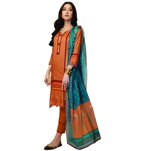 Pakaian Pesta Formal atau Kasual Gaun Wanita India Pakistan Keluaran Baru 2021 Salwar Kameez Lawn Kurtis Collection Dress 2022