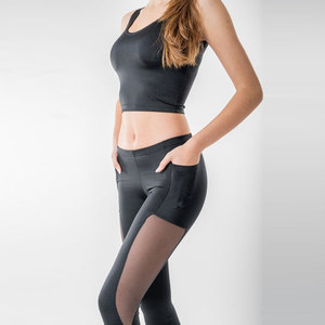 Active Wear Fitness femmes Legging soutien-gorge Logo personnalisé couleur unie léger femmes Legging pour l'entraînement de gymnastique - Product Image 4