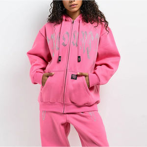 Ensemble de survêtement pour femme en molleton délavé à l'acide, sweat-shirt à capuche et pantalon de jogging, chaud, doux, confortable, pour la salle de sport, la course à pied, les voyages - Product Image 1