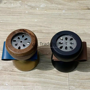 Hot Selling Brown Wooden Bakhoor <b>Burner</b> with Calligraphy Ramadan Arabian Incense Holder Mubkhar Decorative <b>Backflow</b> Wood Incense - Product Image 1