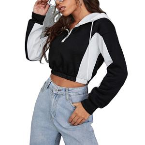 Sudadera con capucha de nuevo estilo muy recomendada, ropa de invierno personalizada para mujer, sudaderas con capucha recortadas informales para mujer al por mayor 2026 - Product Image 4