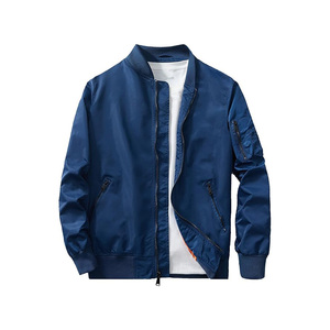 Manteau léger décontracté printemps automne coupe-vent avec fermeture éclair avec poche - Product Image 3