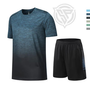 Conjuntos cortos informales para hombre 2025, logotipo personalizado, ropa deportiva de verano de dos piezas de alta calidad y camisa para hombre - Product Image 1