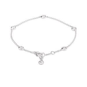 Pulsera Constelación con Diamante Cultivado en Laboratorio de 0.5 CT, Certificado IGI, Cadena Delicada de Oro Blanco de 10KT, para Boda o Compromiso, Lujo Minimalista - Product Image 2