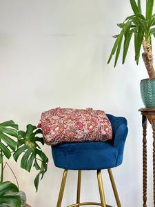 Sac fourre-tout matelassé en coton rouge à fleurs, écologique, durable, robuste, pour yoga, shopping, plage, peinture, week-end, sport - Product Image 4