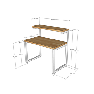 Two-tier Microwave Shelf (50x30x51.7) for <b>Kitchen</b> <b>Storage</b> - Product Image 6