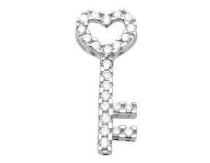 Design unique en forme de coeur ouvert 925 argent rond Moissanite diamant pendentif Style classique amour romantique cadeau pour elle - Product Image 1