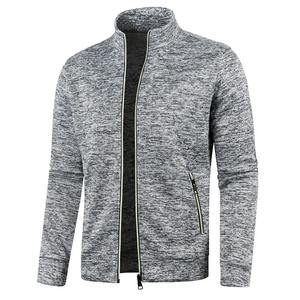 Sweat-shirt léger pour homme style sportif automne, à fermeture éclair, col montant boutonné, teint en pièce, séchage rapide - Product Image 6