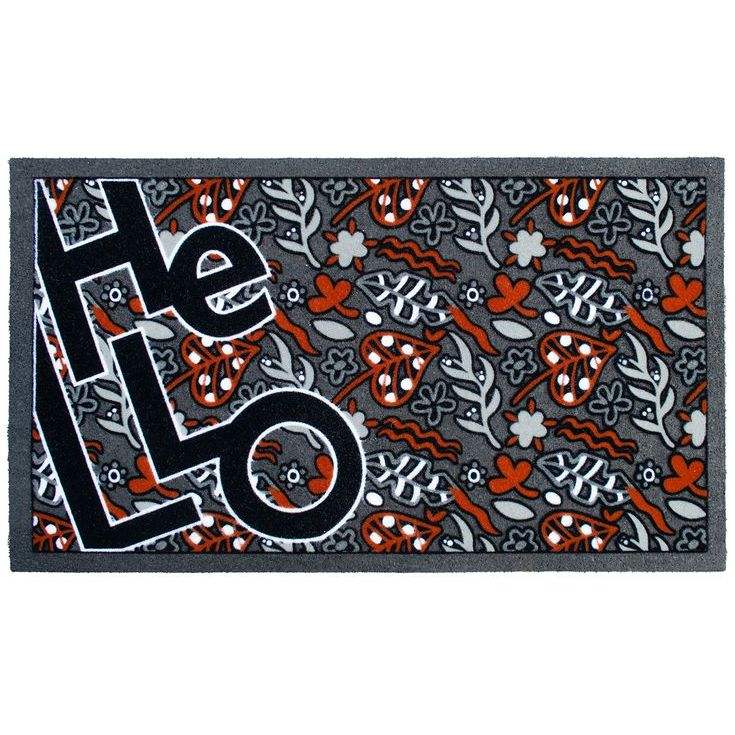 Recycled rubber and flocked design