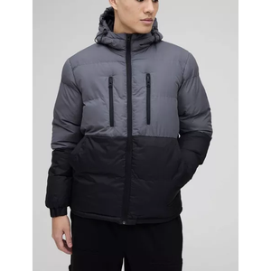 Veste matelassée surdimensionnée pour homme, personnalisée, de marque, avec logo OEM, col montant, coupe-vent, réversible, écologique, brillante - Product Image 1