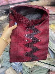 Nouvel arrivage de beaux vêtements occasionnels dernier pyjama Kurta en tissu lourd avec broderie exportateur mondial à bas prix - Product Image 6