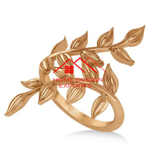 Rond de serviette en forme de feuille de métal en aluminium moulé pour la maison mariage hôtel utiliser personnaliser la conception anneau de serviette en métal - Product Image 3