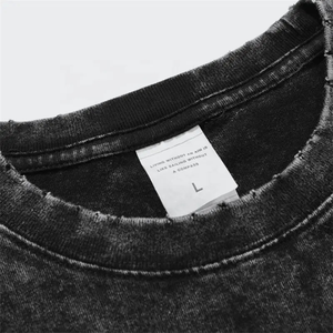 Camiseta con estampado DTG para hombre, ropa de calle, camisetas de algodón 100% de Hip Hop lavadas con piedra de gran tamaño, camiseta Vintage con gráfico personalizado - Product Image 3