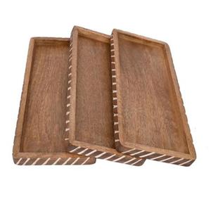 Plateau de service en bois design pour appartements modernes, s'adaptant aux meubles contemporains et aux thèmes d'intérieur - Product Image 5