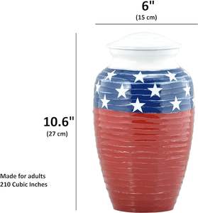 Urnas de aluminio de cremación para cenizas Urna de metal funeraria para adultos - Product Image 4