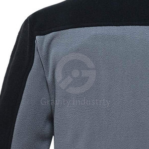 Veste en polaire d'hiver respirante et à séchage rapide, écologique, pour homme, vêtements de rue avec logo sur le devant - Product Image 5