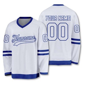 Maillots de Hockey sur glace professionnels en gros Fan Edition Logo personnalisé Durable Polyester Sublimation OEM authentique tissu respirant - Product Image 6