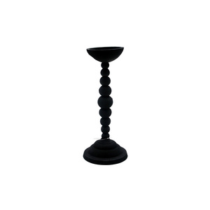 Portavelas de pilar de Metal de diseño clásico con revestimiento negro para fiesta de boda, cena a la luz de las velas, pilar de vela de mesa personalizado - Product Image 1
