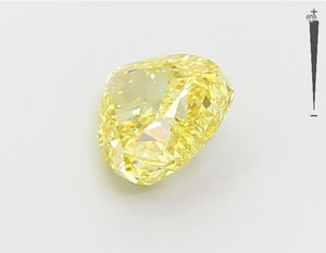 4.02CT Diamants cultivés en laboratoire taille coeur Jaune intense Couleur fantaisie HPHT CVD Diamants en vente - Product Image 2