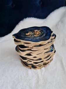 High Quality Customizable Round Waterproof Modern Resin Epoxy Tea Coaster Multicolor <b>Crafts</b> for Home Use As <b>Gift</b> From TAQI CRAFT - Product Image 3