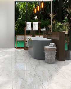 Carrelage moderne à haute brillance 600x600mm Carreaux émaillés polis en porcelaine pour carrelage de sol et de mur - Product Image 1