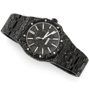 Reloj de Moda con Incrustaciones de Moissanita, Reloj de Diamantes Incoloros para Hombre, Mejor Calidad a Precio de Mayoreo - Product Image 2