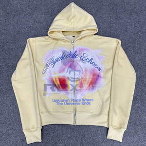 Préfet coupe Sport édition la plus demandée fermeture éclair à capuche bouffée imprimé fabriqué en usine pas cher prix sweats à capuche hommes sweats à capuche - Product Image 1
