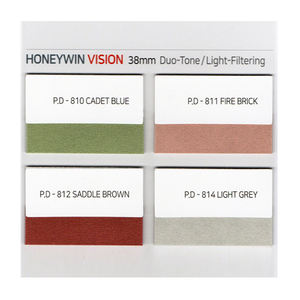 DECOWIN stores en nid d'abeille personnalisés de haute qualité HONEYWIN VISION DUO TONE 38mm filtrage de la lumière pure plaine horizontale moderne - Product Image 5