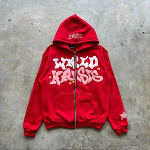 Nuevas llegadas Sudadera con capucha con cremallera completa Streetwear Sudadera con cremallera Sudadera con capucha Unisex Patrón sólido Hip Hop Ropa de abrigo informal - Product Image 3