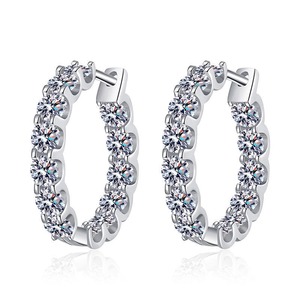 Pendientes de diamantes de moissanita hechos a mano de lujo con brillo suave, perfectos para uso diario, regalo de cumpleaños y celebración para exportación a granel - Product Image 2