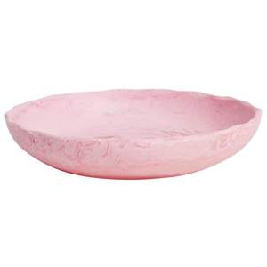 Bol décoratif en résine rose vif écologique avec un élégant design à bords ondulés pour les salades de fruits, les collations, les centres de table pour les fêtes - Product Image 4