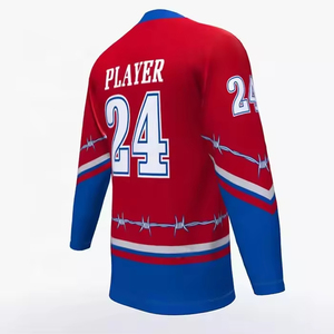 2025 vente en gros de haute qualité dernière conception maillot de Hockey sur glace vêtements de Sport d'équipe personnalisés prix bon marché OEM maillot de Hockey sur glace THT PORTE - Product Image 4