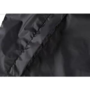 Veste coupe-vent personnalisée noire à capuche zippée pour hommes taille plus respirante légère fourrure de décoration unie pour la saison estivale - Product Image 4