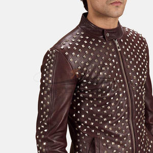 Veste en cuir véritable avec service OEM pour hommes, chauffante, chaude, moto, bombardier, mode extérieure, style logo personnalisé direct usine - Product Image 6