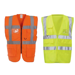 Chaleco de seguridad con logotipo personalizado de alta calidad, ropa de trabajo de seguridad reflectante de etiqueta privada para verano para uso exterior - Product Image 4