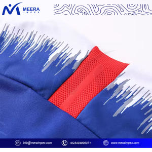 ชุดวอร์มสองชิ้นมีซิปสำหรับผู้ชายชุดออกกำลังกายสีน้ำเงินเข้มสำหรับกิจกรรมฤดูร้อนดีไซน์ล่าสุด - Product Image 5