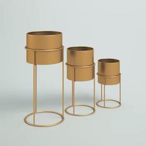 Gran oferta, diseño Simple, rectángulo, soporte de flores de Metal dorado, centro de mesa de boda de hierro, maceta de jardín y decoración de maceta - Product Image 1