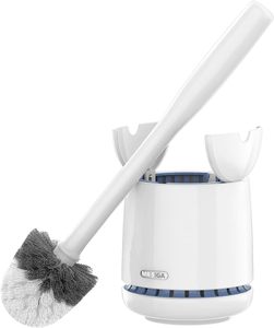 Brosse et support pour cuvette de toilette MR.SIGA, manche long robuste, blanc, 1 paquet - Product Image 1
