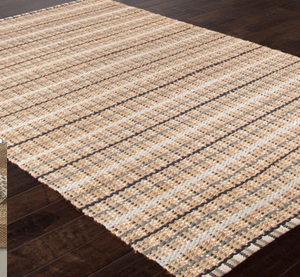 Natural Eco-Friendly <b>Jute</b> Braided <b>Rugs</b> with Latex Backing Anti-Slip Floral Pattern Pet Friendly Low Pile - Product Image 1