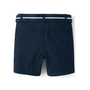 Lot de 2 shorts chino à séchage rapide pour garçons, uniformes scolaires bleus - Product Image 1