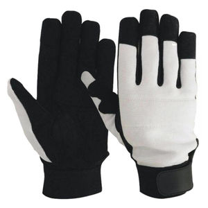 Breathable Anti-Static Mechanic Work Gloves with Safety Cuff Polyester <b>10</b>-<b>inch</b> Length - Product Image 4