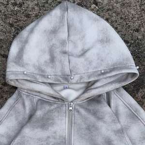 ชุดเซ็ตเสื้อฮู้ดดี้และกางเกงวอร์มผ้าเฟรนช์เทอร์รี่เนื้อหนา ทรงหลวม ไหล่ตก สีพื้นมุก สไตล์วินเทจ สำหรับผู้ชาย - Product Image 5