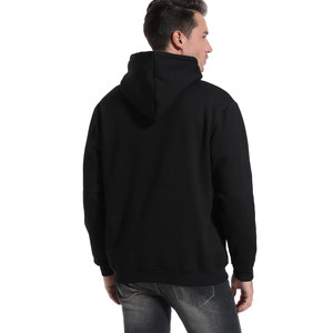 เสื้อสเวตเตอร์มีฮู้ดผ้าฝ้าย100% เรียบหรูสำหรับผู้ชายโอเวอร์ไซส์ผ้าคอตตอนผสมรุ่นเฮฟวีเวต - Product Image 4