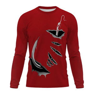 Camisa de pesca de manga corta impermeable con protección UV UPF 50 + unisex para adultos con sublimación de logotipo personalizado y secado rápido - Product Image 2