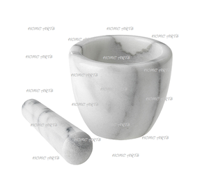 Admirable diseño mármol hierba especias mortero y Maja forma redonda tamaño personalizado Maja Imam Dasta para uso en la cocina - Product Image 6