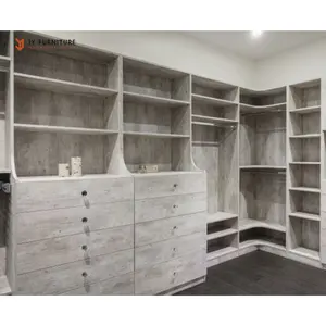OEM设计简单模块化衣柜衣柜月光柜卧室更衣室壁橱组织者欧盟无框风格